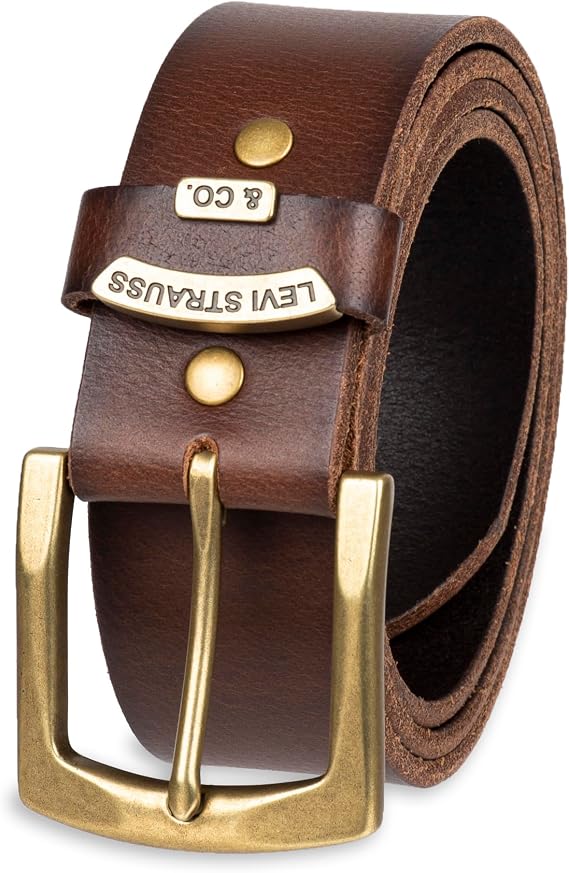 Levis Mens Casual Leather Belt, Classic Strap for Jeans & Everyday Wear