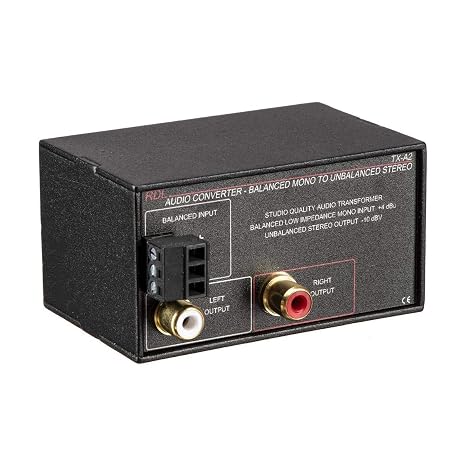 RDL TX-A2 Balanced to Unbalanced Audio Converter