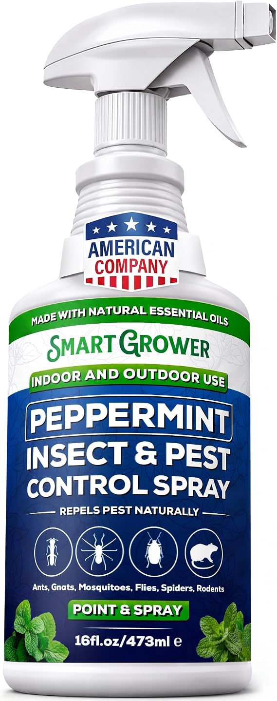 Peppermint Oil Spray for Rodents, Insects, Pest Control. Ready to Use 16oz