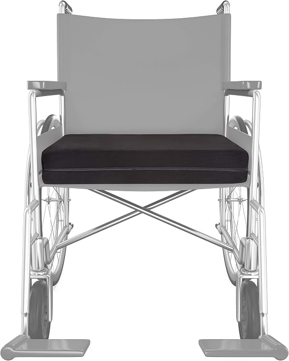 Seat Cushion-3? Memory Foam and Gel Layers-Removable Cover and Waterproof Lining-Comfortable Support in Wheelchair, Desk, Office Chair by Bluestone