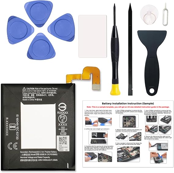 New Upgraded Battery for Pixel 3A, G020E-B Replacement Battery Compatible with Pixel 3A, with Repair Tools & Instruction