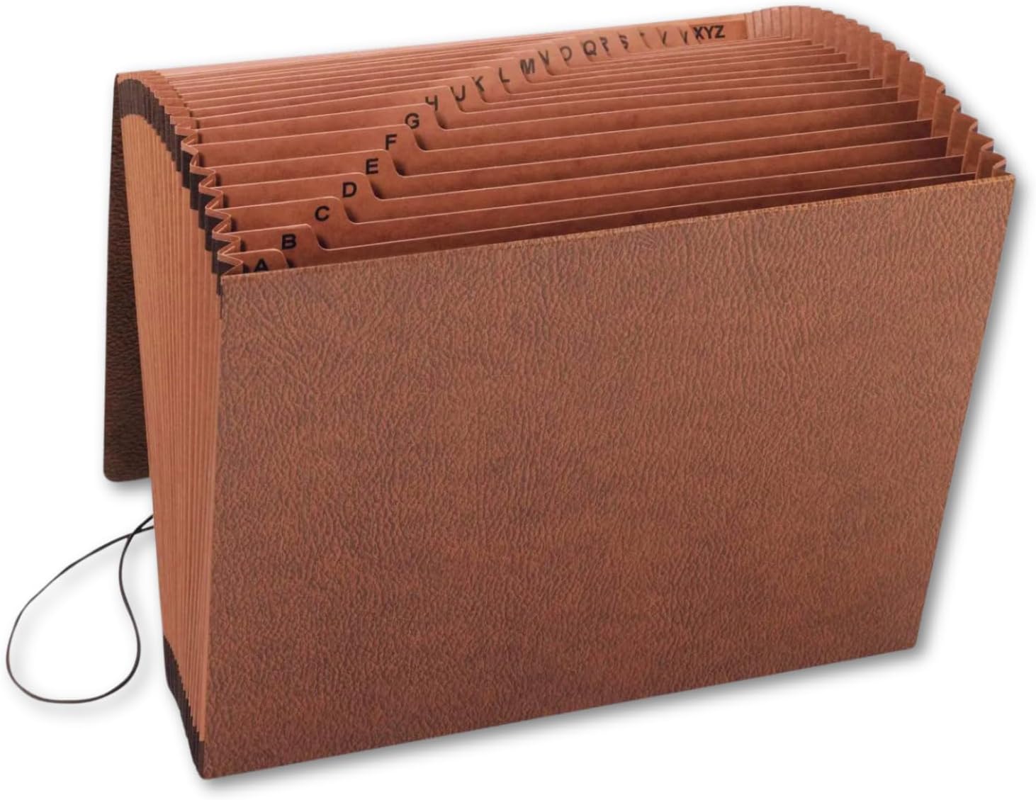 1InTheOffice Accordion File Organizer, Expandable File Folder Organizer, 21 Pockets, A-Z, Elastic Cord, 121-Cut Tabs, Letter Size, Red Rope