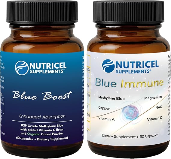 Nutricel Supplements Methylene Blue Capsules - Boost and Immune (2 Product Bundle)