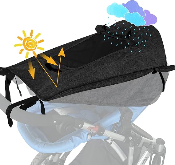 Pram Sunshade Sun Cover with Viewing Window for Strollers