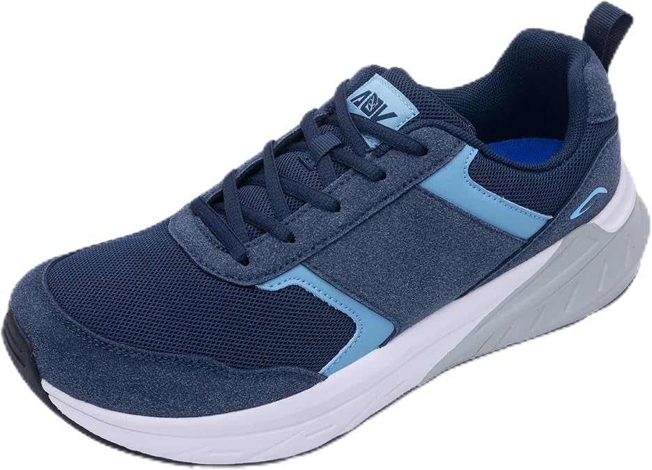 Mens Wide Toe Box Walking Shoes with Arch Support Tennis Casual Fashion Sneakers for Plantar Fasciitis Swollen Feet US 8-13