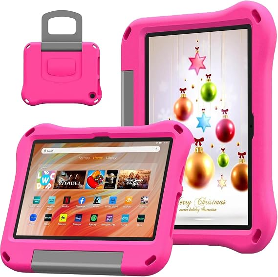Fire HD 10 Tablet Case for Kids,Kindle Fire 10 Case(Fit for 2023 13th & 2021 11th Generation),Shockproof/Ultra Light/Handle Stand/Adults & Kids Friendly Tablets Cover.Not for ipad Samsung Tablet.Pink