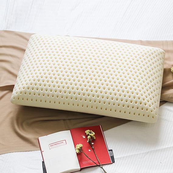 Upgraded Dunlop Pillow 100% Natural Premium Latex Pillow, Helps Relieve Pressure, No Memory Foam, Perfect Package Best Gift with Removable Tencel Cover 