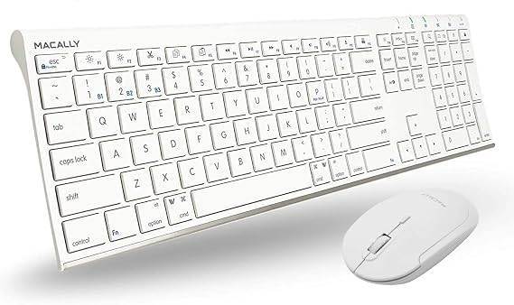 Macally Bluetooth Wireless Keyboard and Mouse Combo for Mac, Fully Apple Compatible