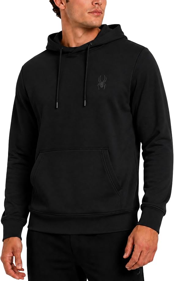 Spyder Mens Hoodie Soft Fleece Lined Performance Pullover | Warm Fleece-Lined Build with a Casual Feel, Everyday Athletic Layering for Gym and Casual Wear