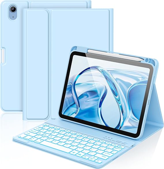 aMZCaSE Detachable Keyboard Case for iPad 10th & 11th Gen (A16)