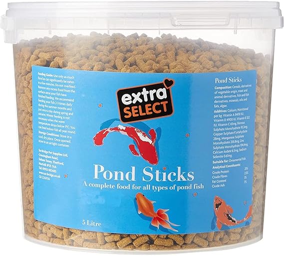 Extra Select Pond Sticks Complete Fish Food Tub, 5 Litre
