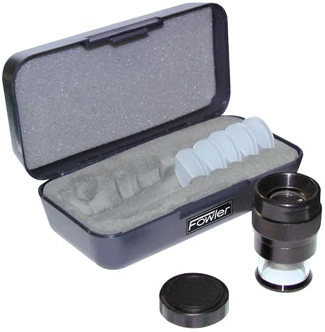 Fowler 52-665-005-0, 7X Pocket Optical Comparator Set with 5 Recticles