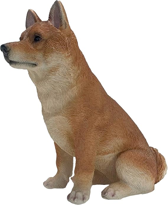 Sandicast OS16303 Original Size Red Shiba Inu Sculpture, Sitting