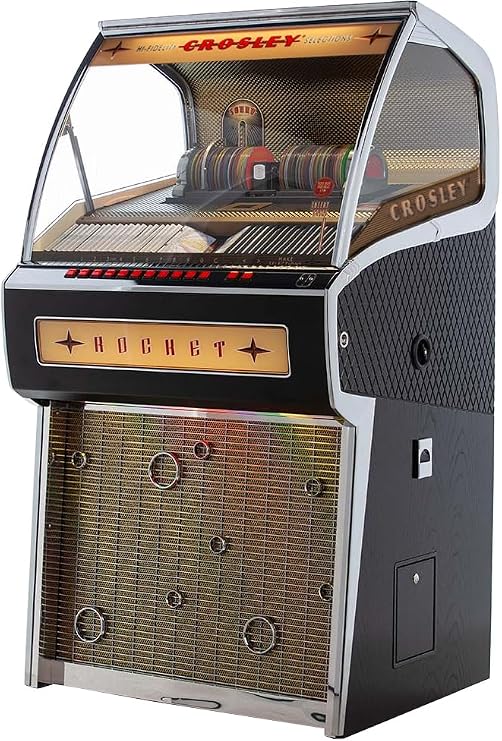 Crosley CR1207C-BK Rocket Full Size CD Jukebox, Black