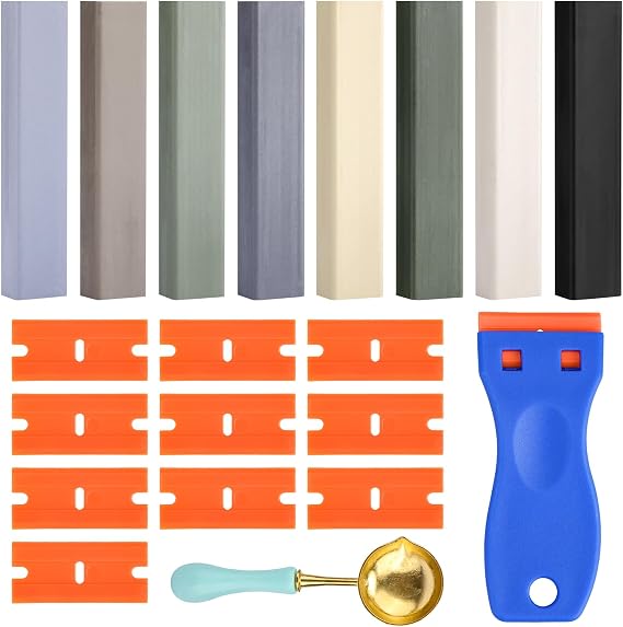 Grey Laminate Floor Repair Kit, 8 Colored Laminate Wax PVC Vinyl