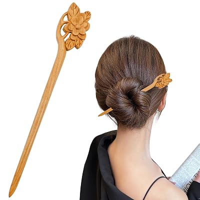 1 PACK Handmade Ancient Hair Sticks, Chinese Hair Sticks Flower Retro Hair Stick Pin, Hanfu Dressing Accessories Hair Chopsticks for Women Long Hair Christmas Unique Gifts Hair Accessories