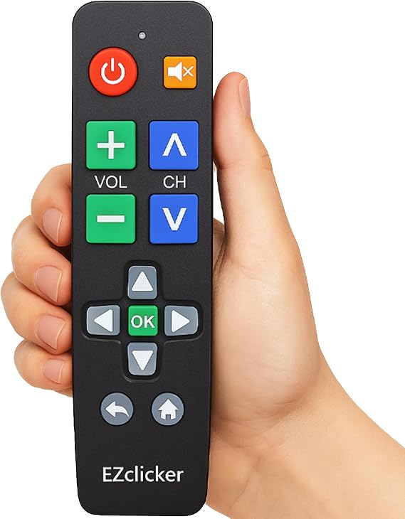 EZclicker Big Button TV Remote for LG TVs Only, Easy to Use (Black)