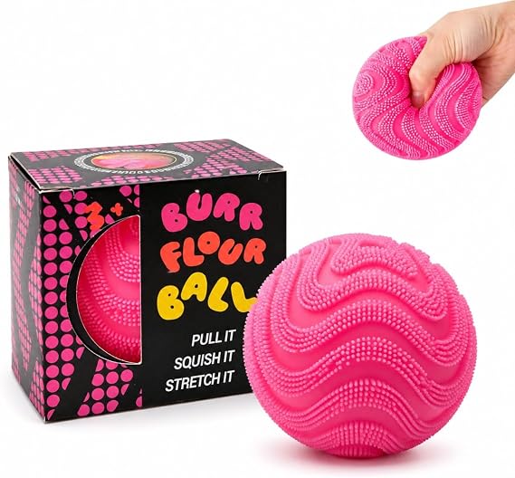 Fuzz Ball Squishy, Stress Balls for Adults Slow Rise Squishies Soft Sensory Fuzz Balls Adults Anxiety Stress Relief Toys,Stress Relief Toy for Relaxation,Office Desk Decor (Pink)