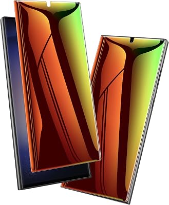 LYWHL 2 Pack for Samsung Galaxy S23 Ultra Privacy Screen Protector, Gradient Colorful Anti-Blue Light Anti-Spy Full Adhesive Flexible Film, Compatible Fingerprint Touch Sensitive 6.8