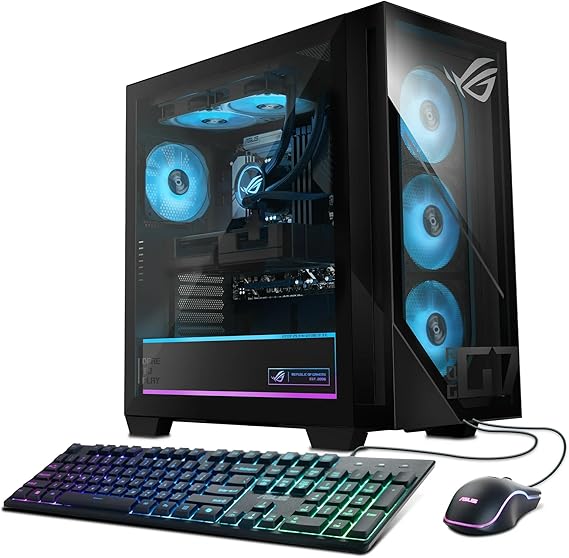 ASUS ROG Strix G700 Desktop 11TB Storage + SSD 128GB DDR5 RAM Win 11 Pro (Intel 15th gen Core Ultra 9 Processor Turbo Boost to 6.00GHz, NVIDIA GeForce 4060Ti RTX 8GB GDDR6) Gaming PC Computer G700TF