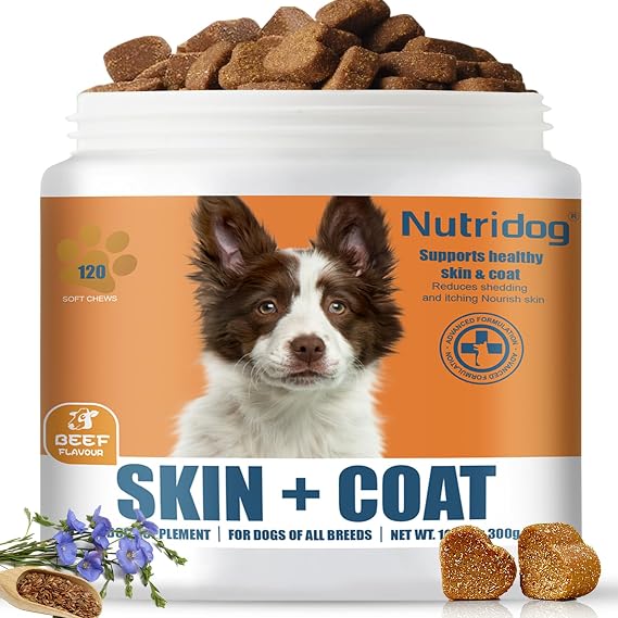 Dog Skin & Coat Chews 120 Count Omega 3, 6 & 9