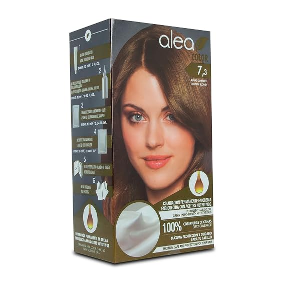 ALEA - Women's Hair Dye - Alea Color - No 7.3 K - Golden Blonde Color - Permanent Cream Color - with Argan and Macadamia Oil - Gray Hair Coverage - Maximum Protection and Care