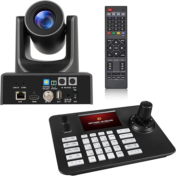 ptz Camera Bundle with Controller,30X NDI PTZ Camera with 5 inch LCD Screen PTZ Controller