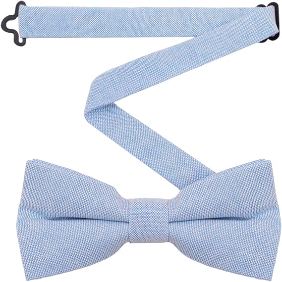 Cotton Bow Ties for Men, Pre-tied Suit Mens Bow Tie Solid Bowtie | Cotton fabric, Classic solid colors, Adjustable straps, Easy to wear, Fit for wedding party prom formal business