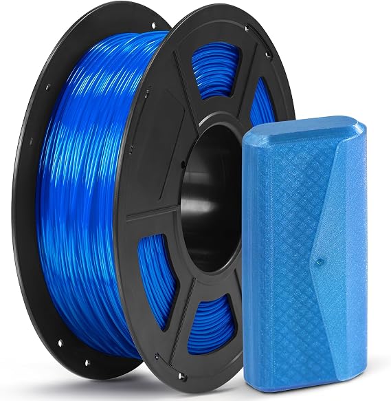 ANYCUBIC TPU Filament 1.75mm, 95A Soft Flexible 3D Printer Filament, Dimensional Accuracy +/- 0.03mm, Print with Most FDM 3D Printers, 1KG Spool, Clear Blue