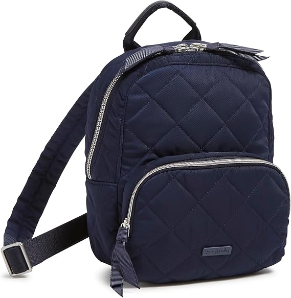Vera Bradley Women's Iconic Performance Twill Mini Backpack, Black, One Size