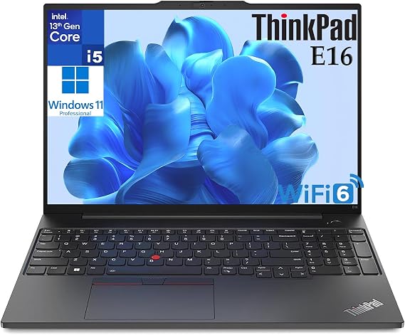 Lenovo ThinkPad E16 Business Laptop Computer, 40GB DDR4 RAM, 2TB PCIe SSD, 13th Gen Intel 10-Core i5-1335U (Beat i7-1255U), 16" FHD+, WiFi 6, Bluetooth, Thunderbolt 4, HDMI, Webcam, Windows 11 Pro