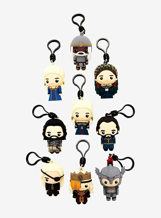 House of The Dragon Characters Series 2 Blind Bag Figural Bag Clip | Game of Thrones Series 2 Mystery Boxes with Mini Figurine Keychains