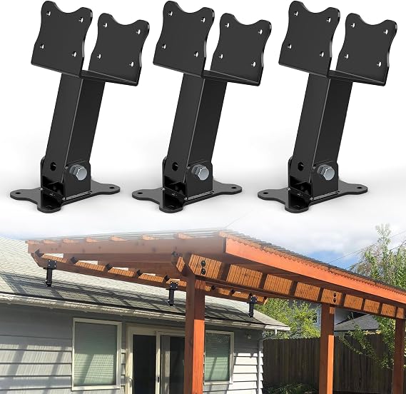 3 Pcs Roof Riser Brackets Pergola Roof Riser Beam Brackets