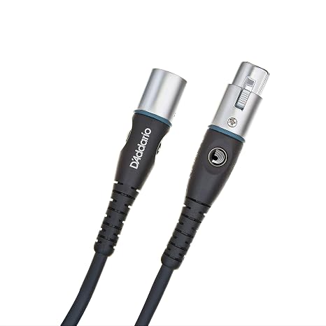 D'Addario Accessories Microphone Cable - XLR Cable - Shielded for Noise Reduction - XLR Male to XLR Female - Custom Series - 5 Feet/1.52 Meters - 1 Pack
