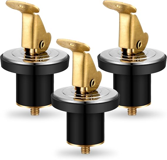 MorningRo 3 Pcs 3/4 Inch Baitwell Drain Plug Brass and Stainless