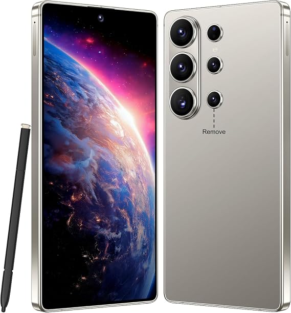 I26Ultra Unlocked Smartphone,6.99" HD+ Display,Built in Pen,16+1024GB Unlocked Phone,Snapdragon 8 Gen4,7000mAh Dual Speakers 5G/Face ID/Fingerprint Lock/Dual SIM/GPS (Gray)
