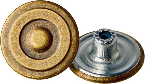 Button Repair Kit No Sew Replacement for Jean,Suspender,12 Sets 20mm