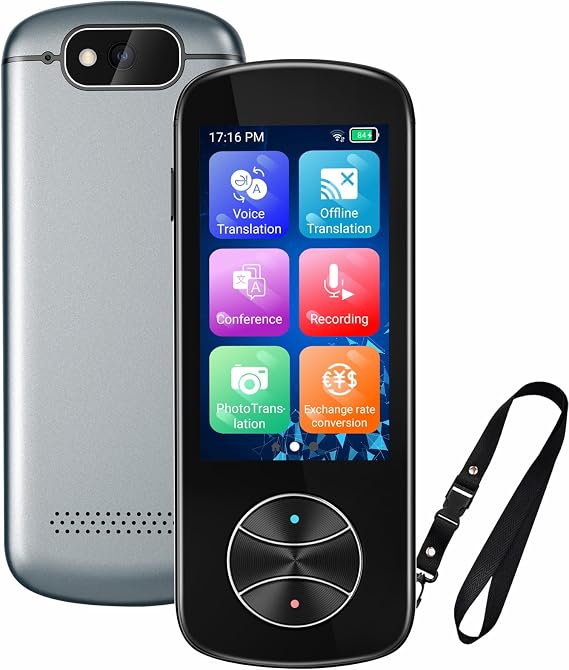 Language Translator Device, Two-Way Instant AI Voice Translator Support 137+ Language Online Translation, Translator Device with Voice/Text/Offline/Photo Translation for Business Learning Travel