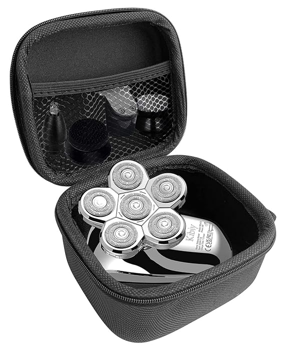 Hard Case Compatible for Kibiy Upgrade 5-in-1 Bald Head Shaver Electric Razor