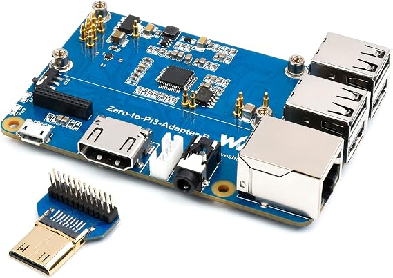 Raspberry Pi Zero 2W to Pi 3B/3B+ Adapter, Based on Raspberry Pi 2 W to Reproduce Original Appearance of Pi 3B/3B+, Alternative for Raspberry Pi 3 Model B/3B+, Compatible with Pi 3B/ 3B+ Hats
