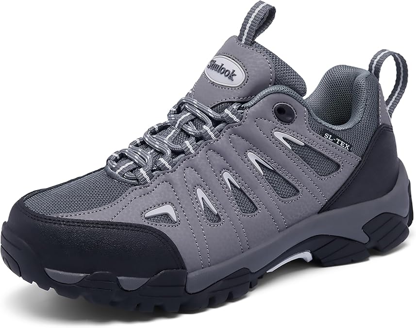 Hiking Shoes Women | Waterproof Shoes for Women | Comfortable & Light-Weight & Non-Slip | Women's Hiking Shoes Walking Trekking Camping Tennis Sport Sneakers Black Grey 10.5