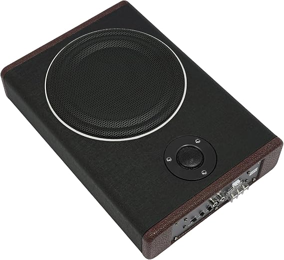 Car Stereo Subwoofer 8 Inch Active Under-seat Bass | 200w Rms/600w Peak. Fits Under Most Car Seats (34.5x26cm). Rca/High-Level Input, Bass Boost & Remote Control"