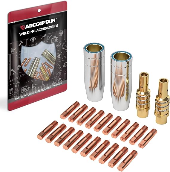 ARCCAPTAIN MB15 15AK MIG Welding Gun Kit .030" Contact Tip Nozzle Diffuser | for MB15 MIG Torch & ARCCAPTAIN MIG200 MIG130 MIG160 MIG135 MIG165 MIG145PRO