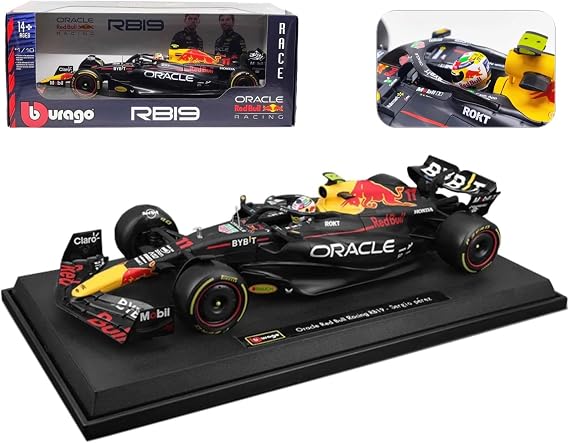 HTLNUZD Bburago 2023 1/18 RB19#11 Alloy Racing Car F1 Champion Model Car 1:18 RB19#11 Perez for RedBull Team Adult Die cast Collection Gift