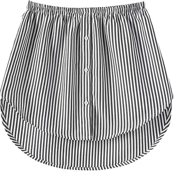 Lmdudan Plus Size Women's Mini Adjustable Shirt Extender Removable Layering Half Length Underskirt with Buttons 2025 Trendy