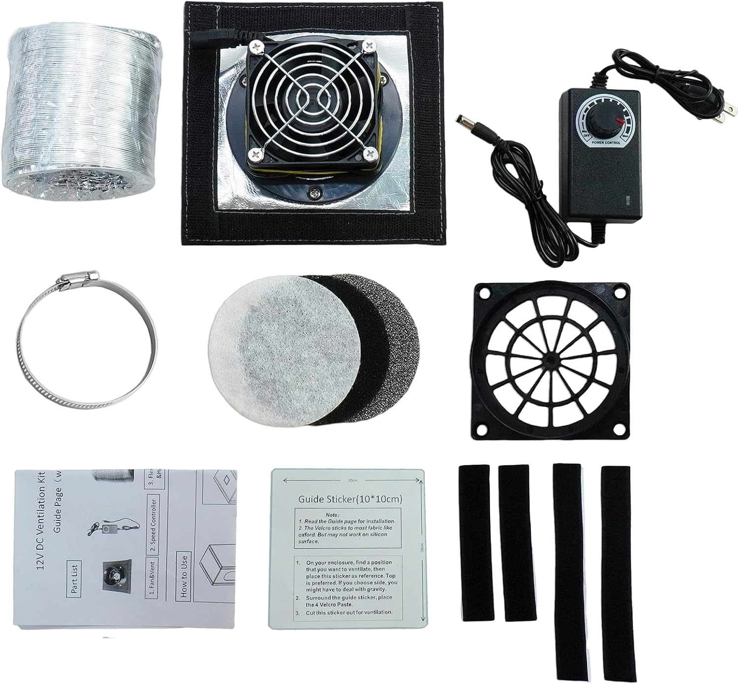 Smart Control 3 Layer Ventilation Filter Kit, High Efficiency 5000RPM Exhaust Fan and 3D Printer Enclosure Tent Cover DIY 1.5M Exhaust Pipe, Laser Engraving Enclosure