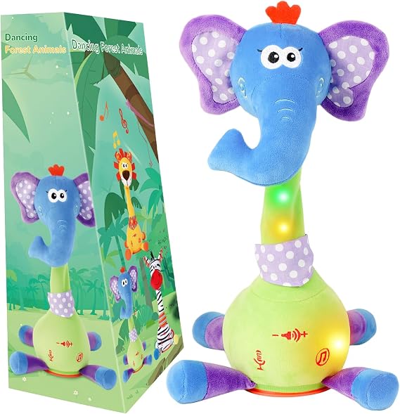 Volume Control Singing Dancing Elephant Toy Repeating Baby Interactive Toys