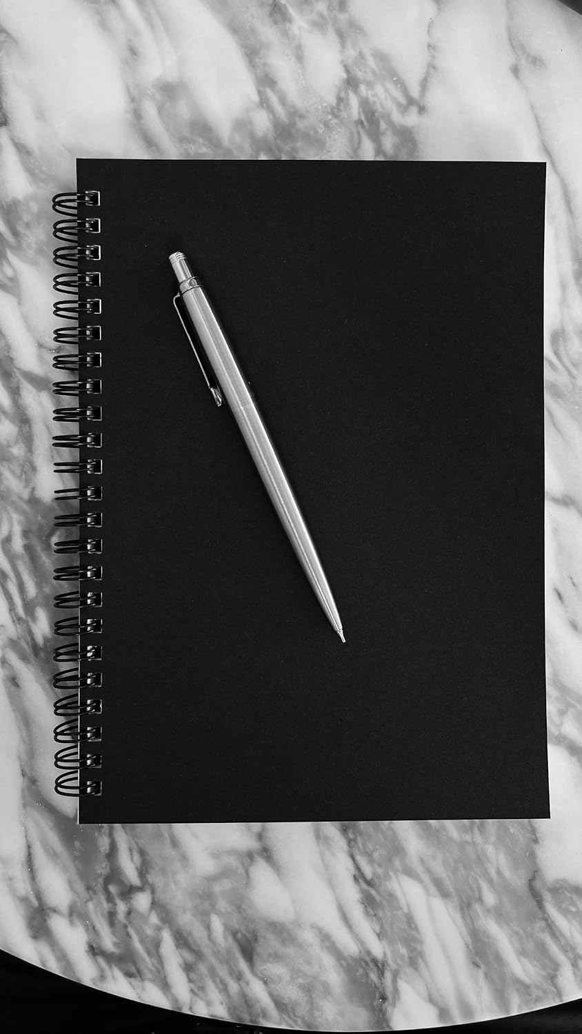 Difference Promotion Spiral Notebook, Black Cover, A5 Size 15x21 cm, 100 Leaves Points