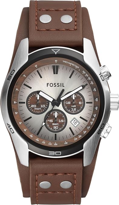 Fossil Coachman Quartz Chronograph Leather Watch for Men