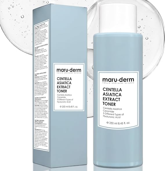 Maruderm Centella Asiatica Tonik – Yatıştırıcı, Nemlendirici ve Bariyer Destekleyici Cilt Toniği, Hassas Ciltler için, 250 ML